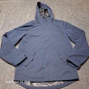 Line of‎ Trade Portland Rain Jacket Hooded Navy Blue Size Small